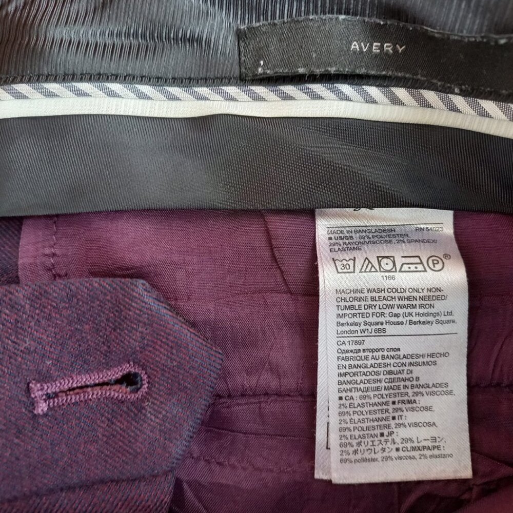 Banana Republic Avery Purple Straight Leg Ankle Dress Pants - Women's Size 8 - Picture 8 of 9